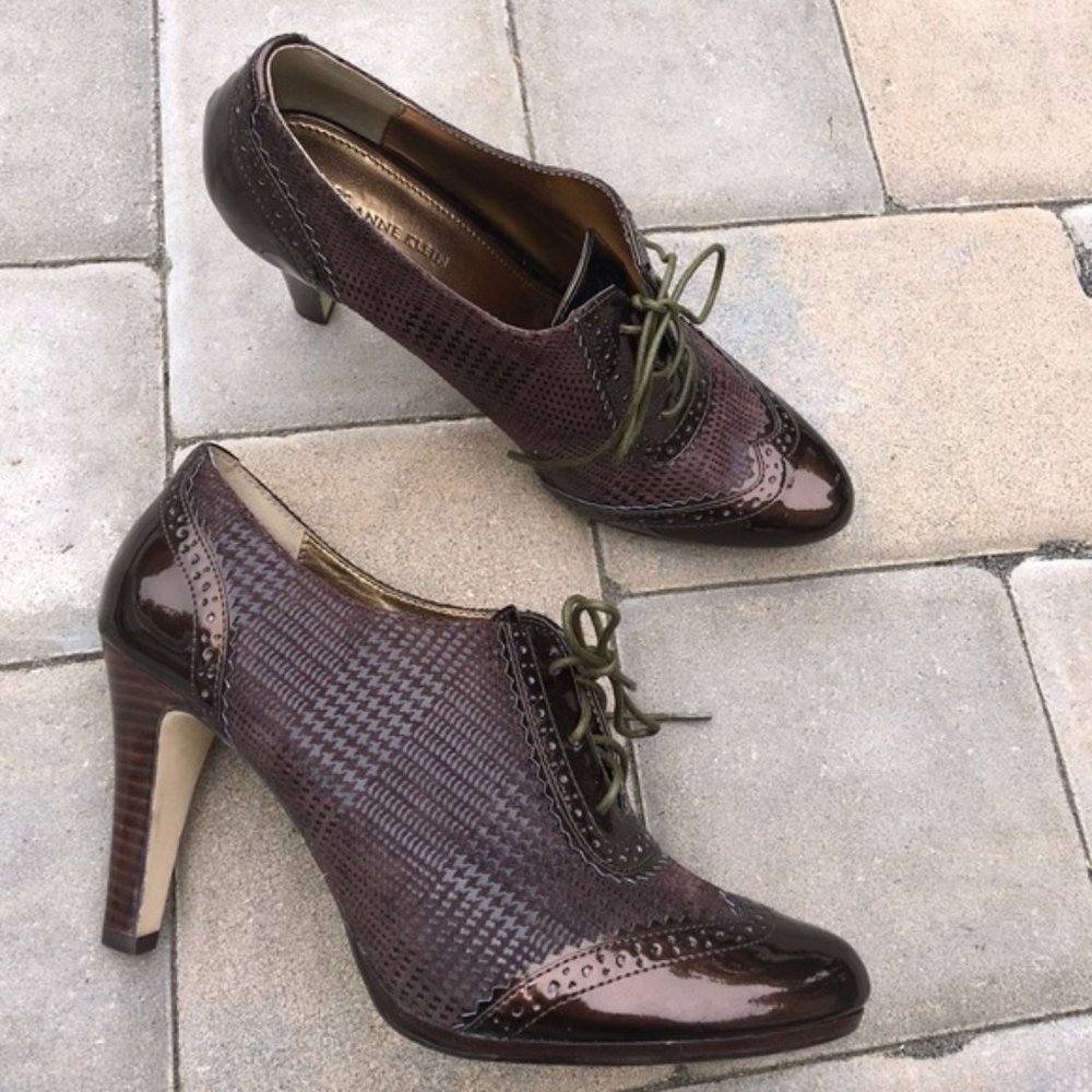 Anne Klein lace-up booties